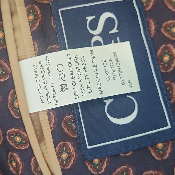 Chaps men's suede-like sport coat blazer size 42R - Picture 4 of 5